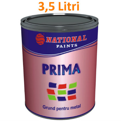 National Paints PRIMA Grund alchidic pentru metal 3,5 Litri